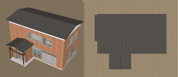 屋根の図面の作成